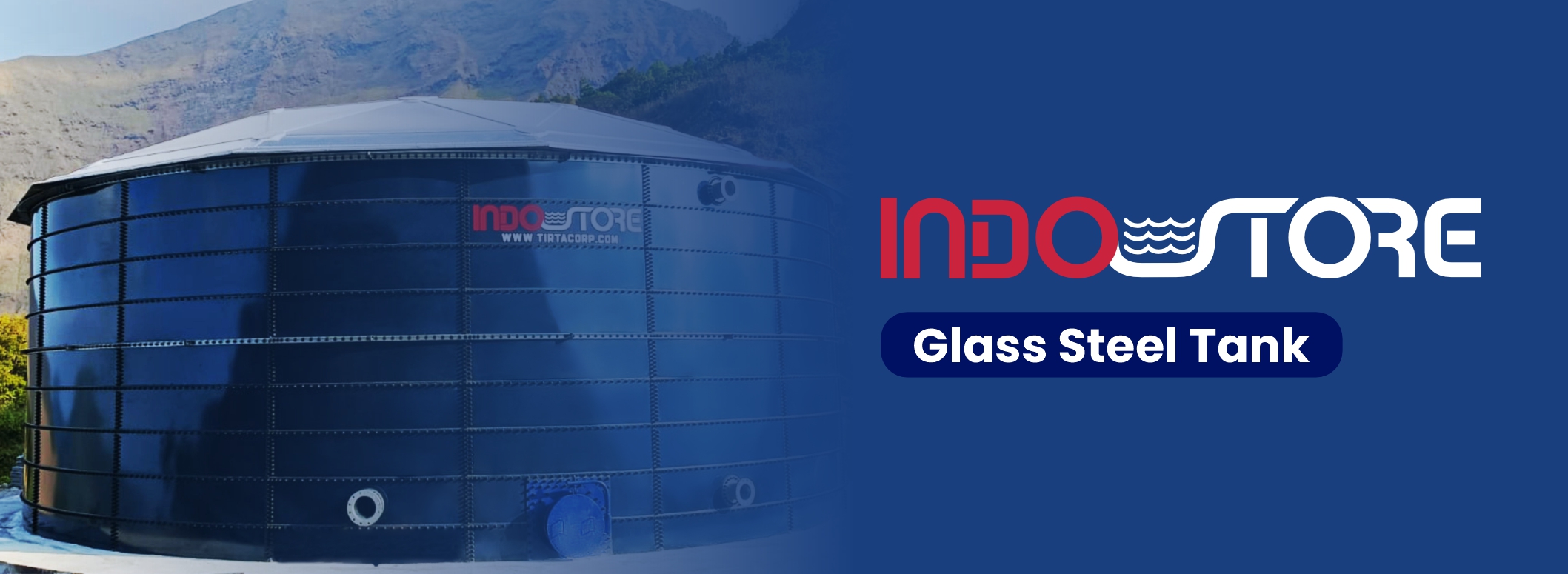 Glasssteeltank. indostore
